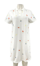 Polo Ralph Lauren Women Polo Dress White Mini Flower Embroidered (XS)