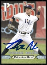 2014 Princeton Rays THOMAS MILONE Signed Card autograph auto RC