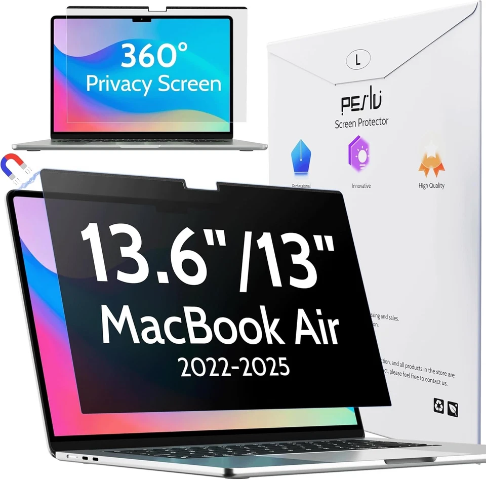 Easy Install Magnetic Privacy Screen Protector for MacBook Air 13.6 - Anti-Spy - Image 3 of 4