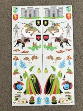 2006 Mrs grossman fantasy knights and wizard sticker sheets-good condition