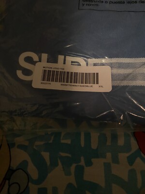 Supreme Motion Logo Tee Faded Blue Size XXL In Hand Ready to Ship