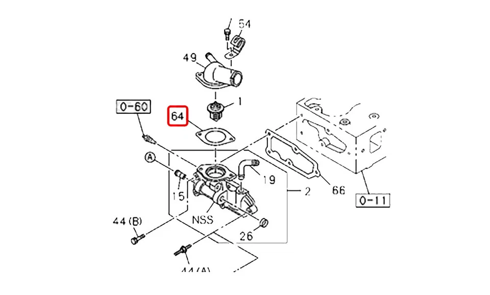 Outlet Pipe Gasket 8-97943088-0 For Isuzu TFR DMax 4JA1 4JB1 4JH1 89-05 - Image 2 of 4