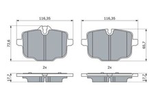 Bosch Rear Brake Pads BP2540 fits BMW 8 Series F92, G15 840i