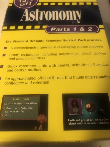 The Standard Deviants - Astronomy Parts 1 & 2 (VHS, 2-Tape Set) Planets (NEW) - Picture 3 of 3