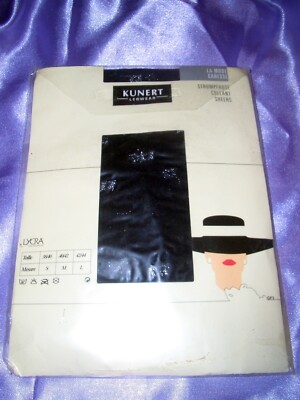 KUNERT LA MODE edle Strumpfhose mit Glitzer Lurex Muster Gr. S schwarz OVP
