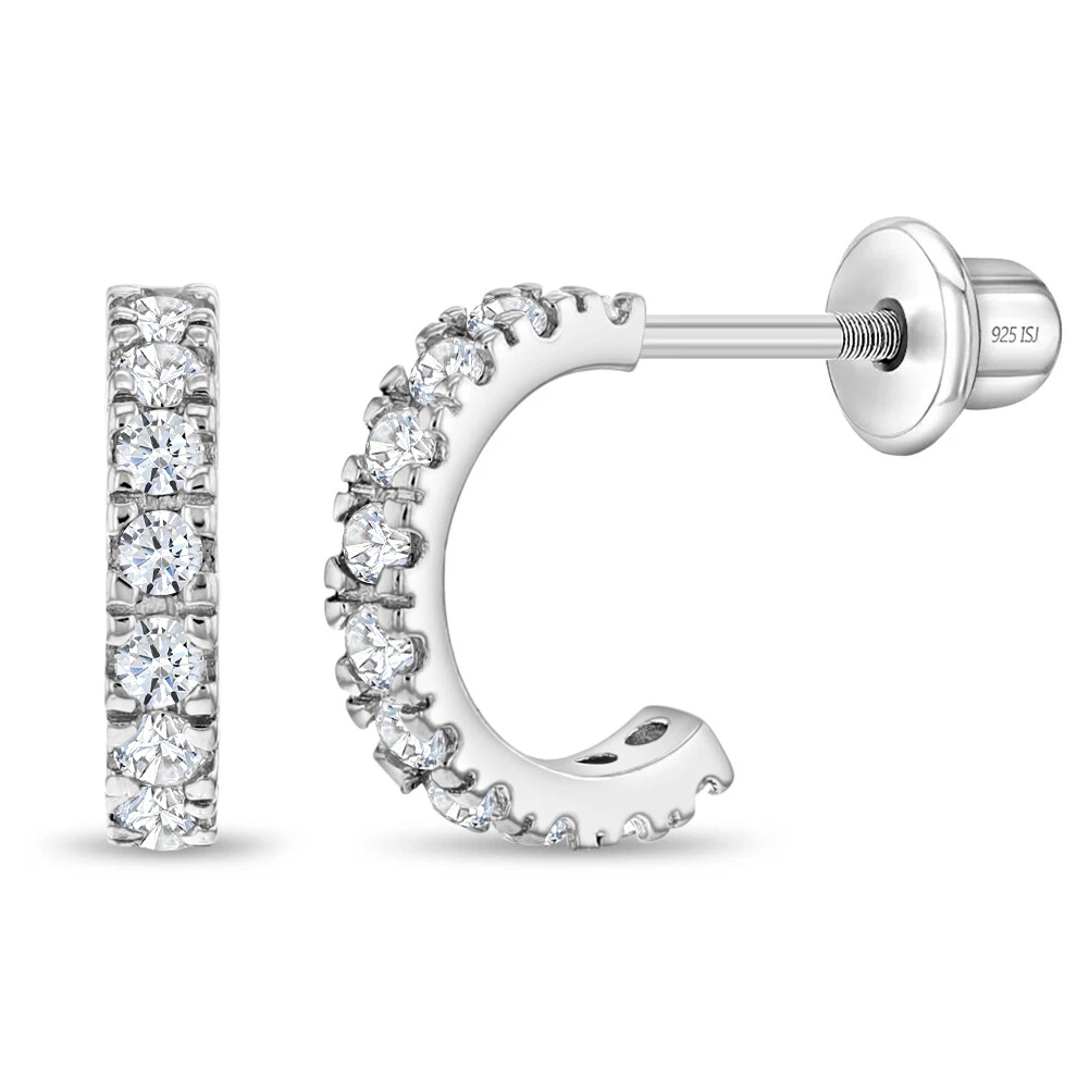 Mini half hotsell hoop earrings