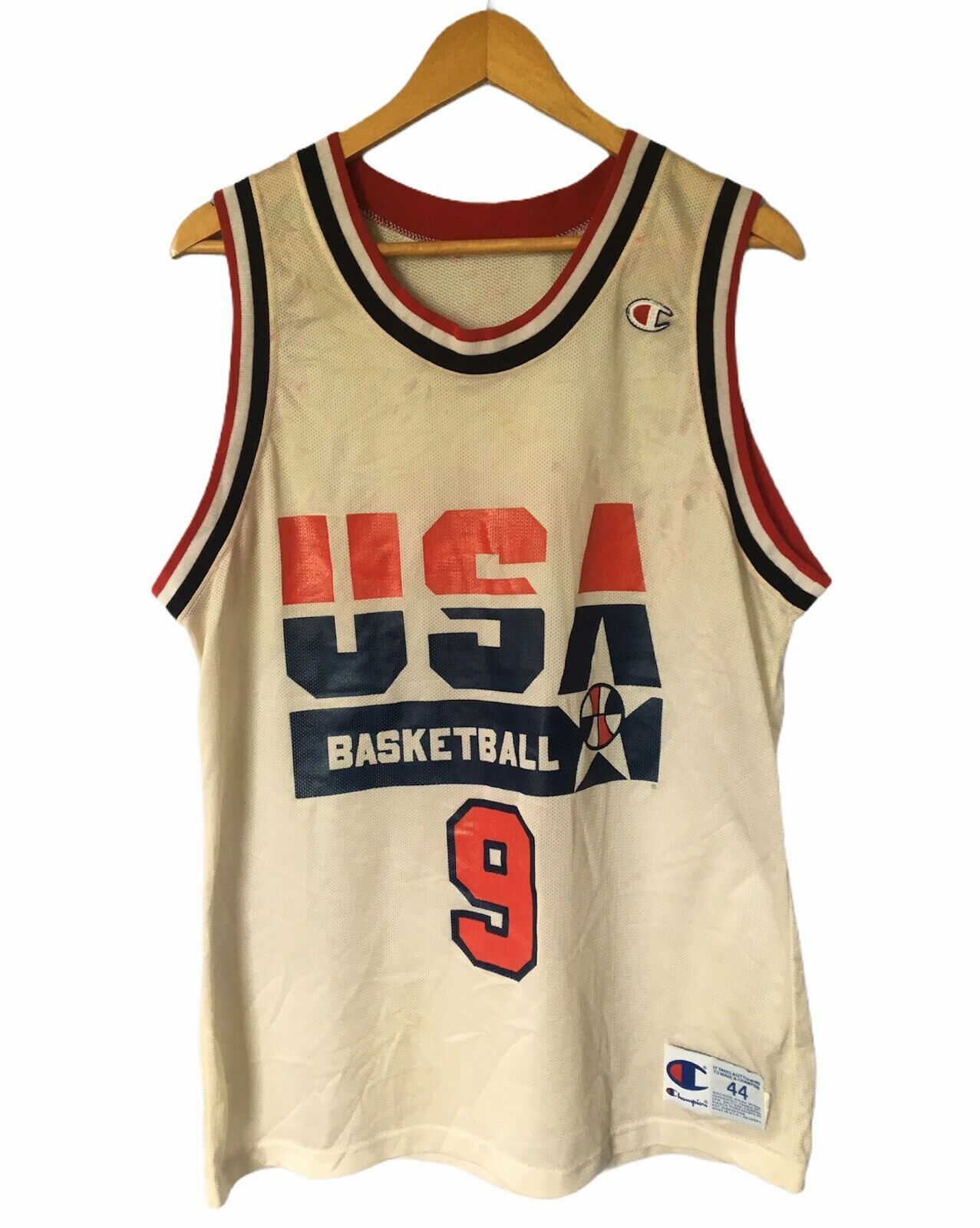 Michael Jordan #9 1992 USA Dream Team Olympics Vintage Champion Jersey Size  50