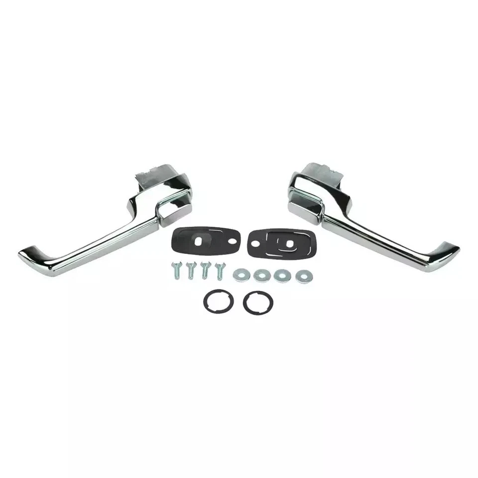 Nuevo par cromado de manija de puerta exterior exterior delantera para Chevy GMC 1967-1972 Foto 2 de 4
