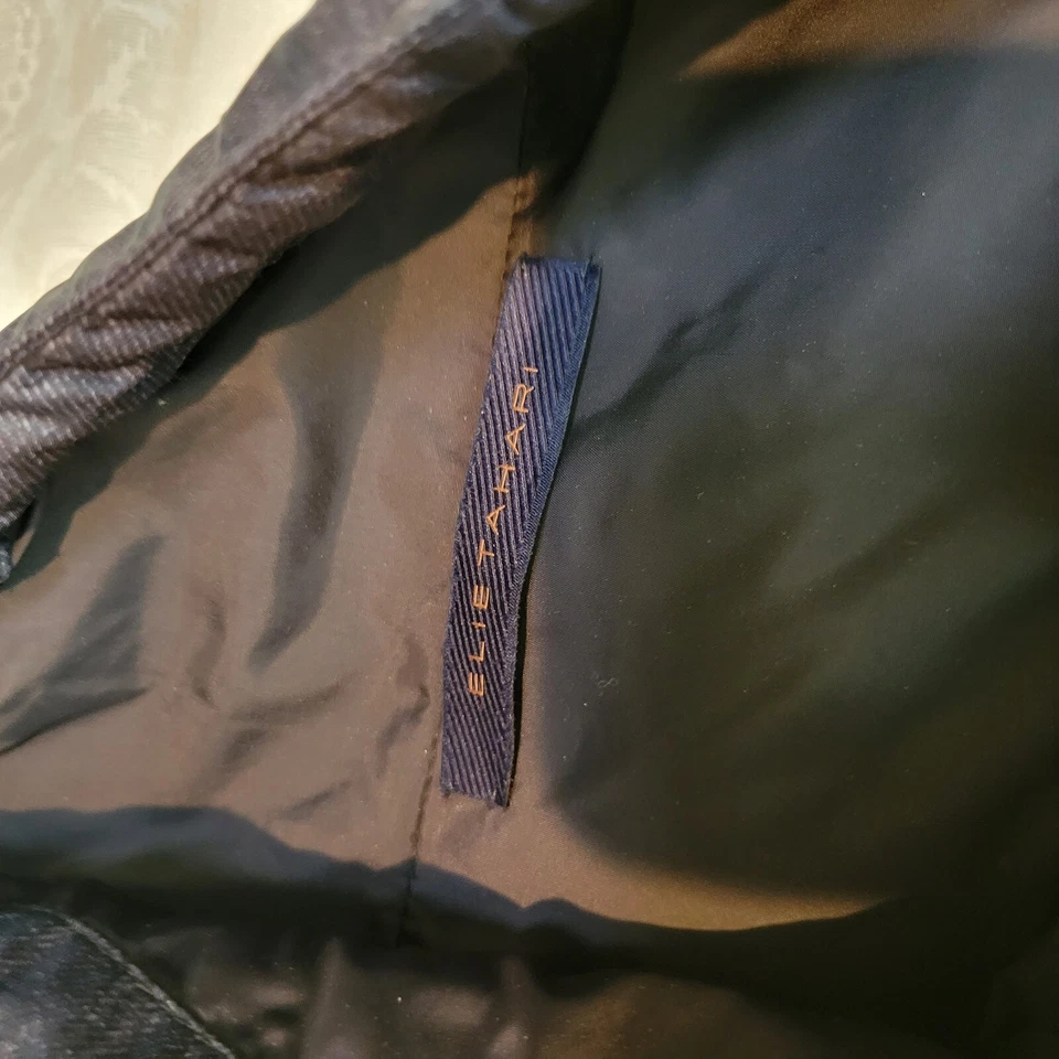 Abrigo Chaqueta Ligera Puffer Hombre Elie Tahari S Pequeño Azul Gris  Foto 3 de 4