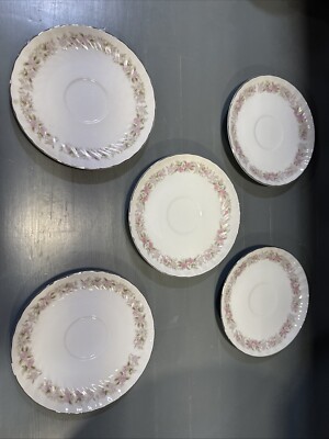 Set Of 5 Teahouse Rose Saucers by Danisco China - Vintage China