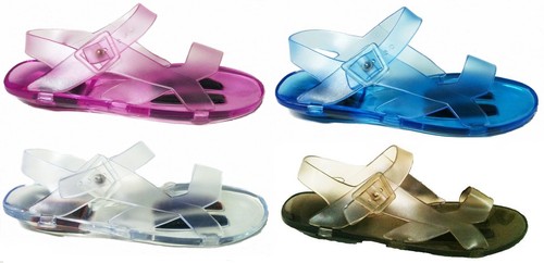 Sandalias De Goma Con Suela Rígida De Señoras Para Mujer Niñas Zapatos  Planos De Playa Vacaciones Piscina | eBay
