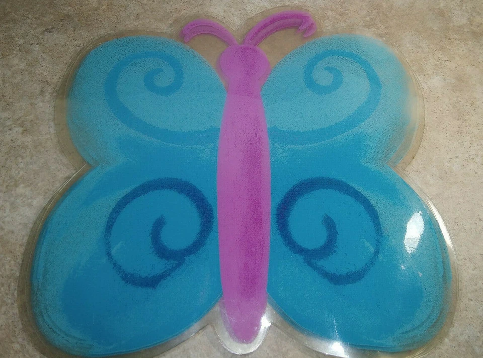Juego de 6 manteles individuales de plástico de goma flexibles en forma de mariposa azul y púrpura resorte Foto 3 de 4