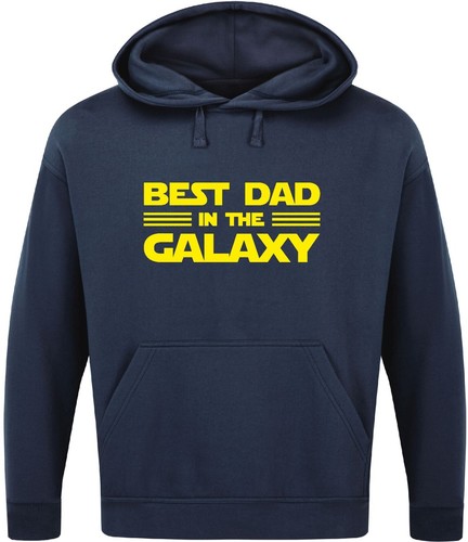 BEST DAD IN THE GALAXY HOODIE Funny Slogan Mens Geeky Gift Father Star Wars - Picture 13 of 17