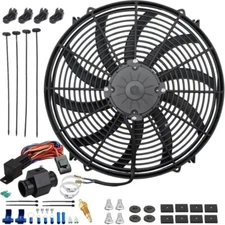 16-17 INCH 180W ELECTRIC RADIATOR FAN 38MM IN-HOSE TEMPERATURE SWITCH WIRING KIT