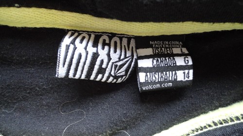 Volcom Hoodie Art Inspired Yellow Boys Lrg Cotton/Polyester Long Sleeve w/pocket - Picture 10 of 17
