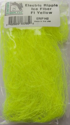 Hareline Fly Tying Synthetics ''  ELECTRIC RIPPLE ICE FIBER  '' color: FL. YELLOW
