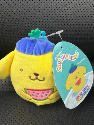 Squishmallows Hello Kitty Pompompurin Wassermelone Beutelclip 2,5'' USA Import