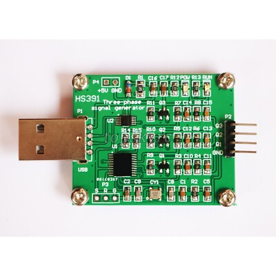 New HS391 USB 1Hz-5kHz Signal Generator Module Three-phase Sine Wave tp1