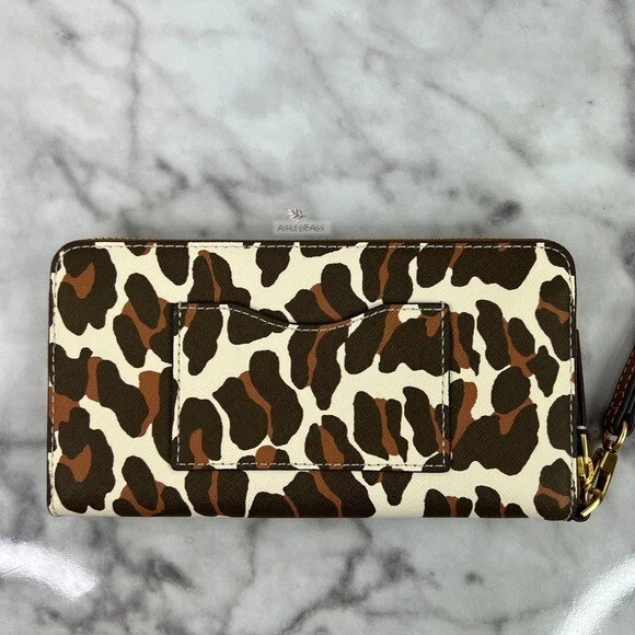 Tory Burch Emerson Printed Zip Continental Wallet Wristlet In
