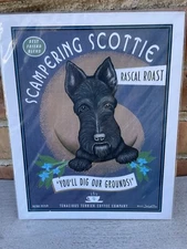 Retro Pets Dog Krista Brooks • Scottish Scampering Coffee Terrier • 8x10 Print