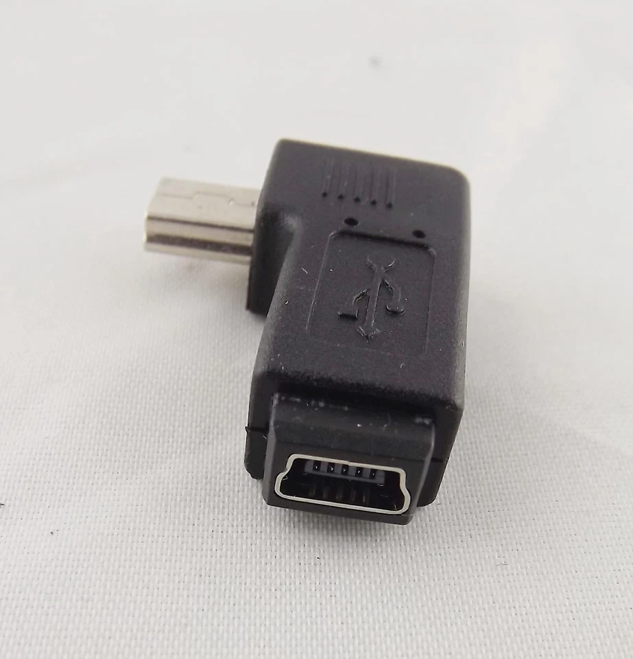 10pcs USB 2.0 Mini 5 Pin Male To Mini 5 Pin Female Right Angle Adapter Connector - image 4 of 4