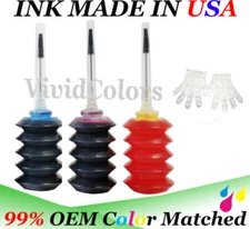 Premium Tri-Color Ink Refill Kit for HP 60/61/62/63/64/65/XL 30ml/1oz