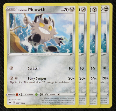Vivid Voltage – 112/185 – Galarian Meowth – I Love Pokémon