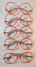 Vintage 5 Pc. Lot ELITE Connie Col. 7 Red/Crytal 54/16 Eyeglass Frame NOS L12