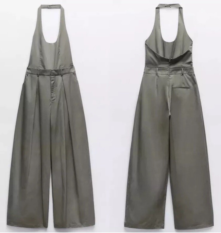 新品タグ付きクラネCHEMICAL LACE SALOPETTEE PANTS Stretch cotton flared trousers, black | Sportmax