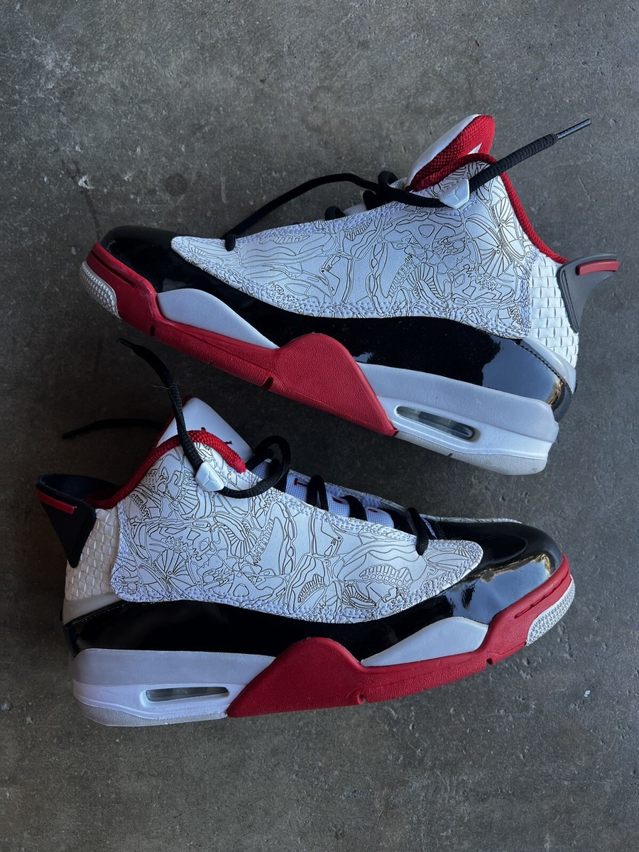 Nike Air Jordan Dub Zero White Black Red 311046-160 Men display picture 3