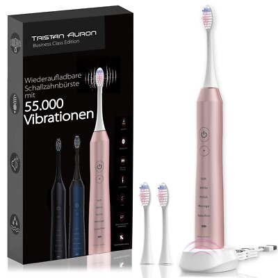 Tristan Auron Elektrische Zahnbürste Schallzahnbürste 55000 VPM B-Ware Pink