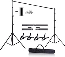 10'x8.5x Adjustable Photography Backdrop Support System Photo Video Studio w/ Ba
