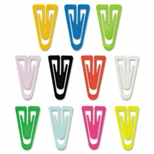 1" Advantus PC0300 Assorted Medium Plastic Clip (500 piece per box) (Pack of 72)