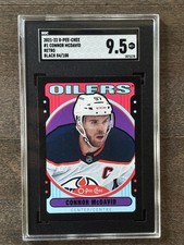2021-22 O-Pee-Chee Connor McDavid, Black Retro Border 84/100, SGC 9.5, Oilers