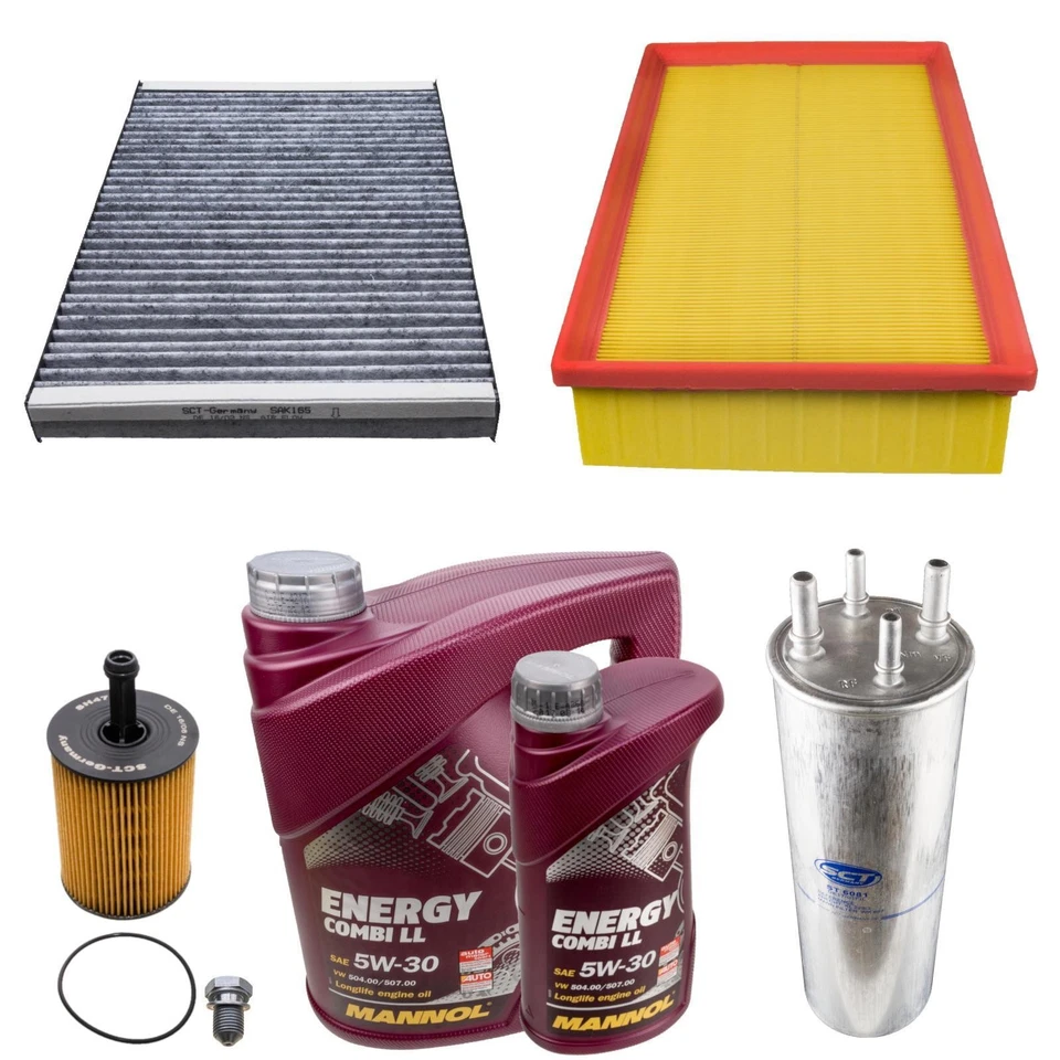 CBP Filter-Satz / Inspektionspaket mit 6l Öl für 1.9 TDI VW T5 Transporter Multivan