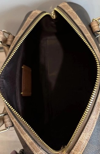 Coach Rowan Satchel/C-Body Bag In Signature Walnut/ Tan;CY679;BNWT:Retail: $398 - Picture 16 of 24