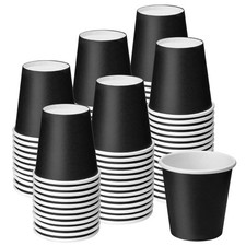 Huaiid 100 Pack 3 oz Disposable Paper Cups, Black Bathroom 100 Count,
