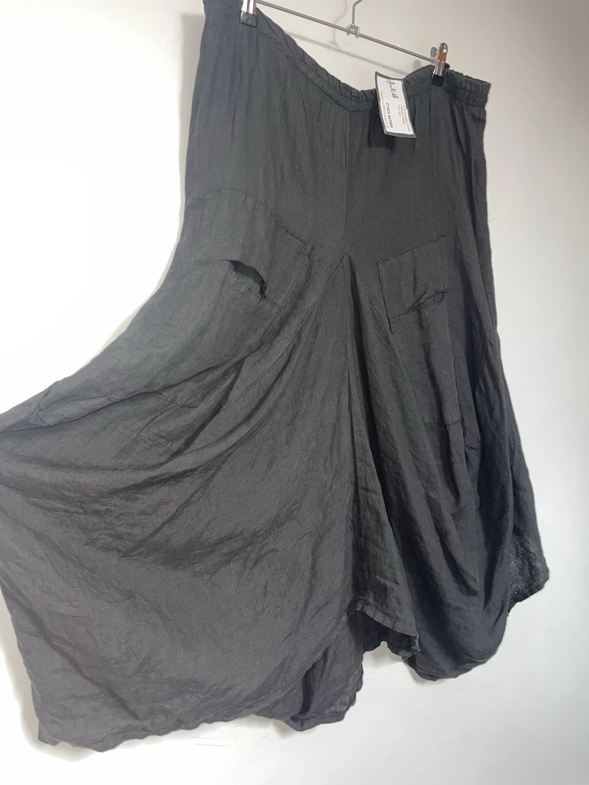 Made In Italy Linen Boho Skirt One Size