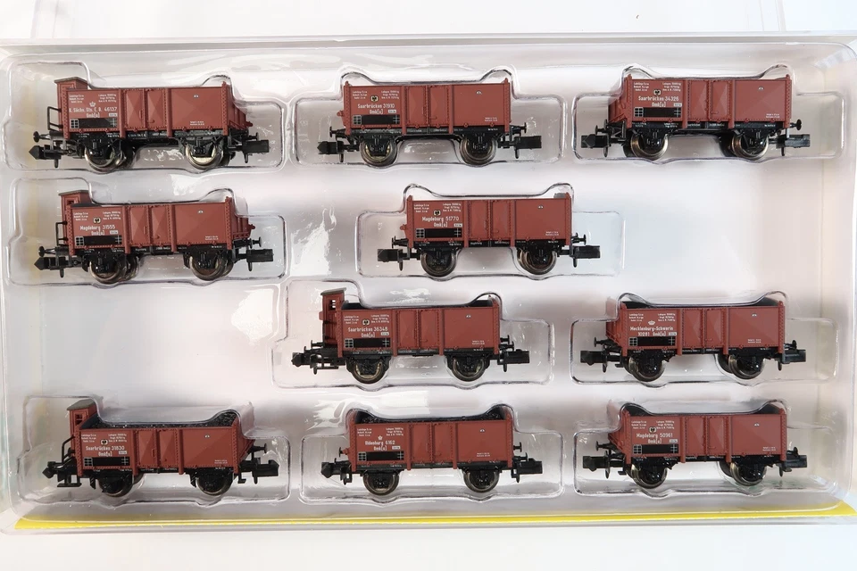 Minitrix 15048 Güterwagen-Set "Hochbordwagen" K.Sächs.Sts.B. / KPEV 10x neuw OVP