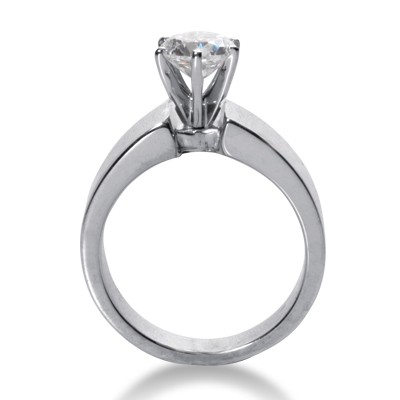 Anillo de compromiso solitario clásico de 18 k con diamantes naturales redondos de 1 3/4 quilates F VS2 - Imagen 8 de 9