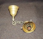 BRASS CEILING FIXTURE WITH 3 1/4" FITTER SHADE HOLDER #8006 — photo 1