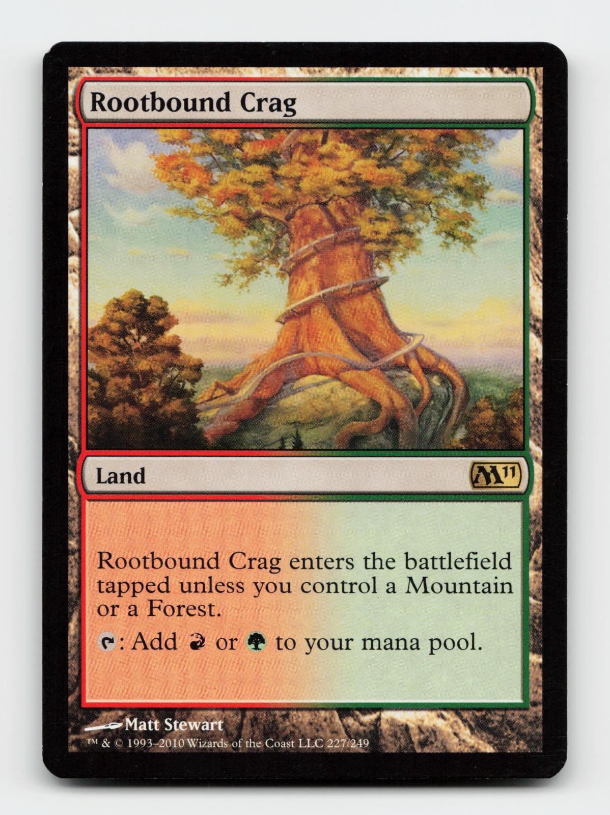Rootbound Crag 227 Rare Magic 2011 (M11) Magic: The Gathering Cards