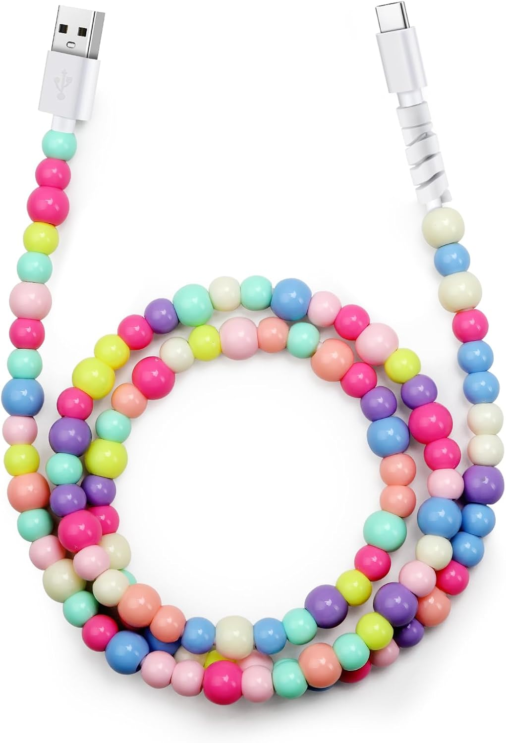 66W Fast Charging USB-A to USB-C Cable 3.3FT Beaded Design-image