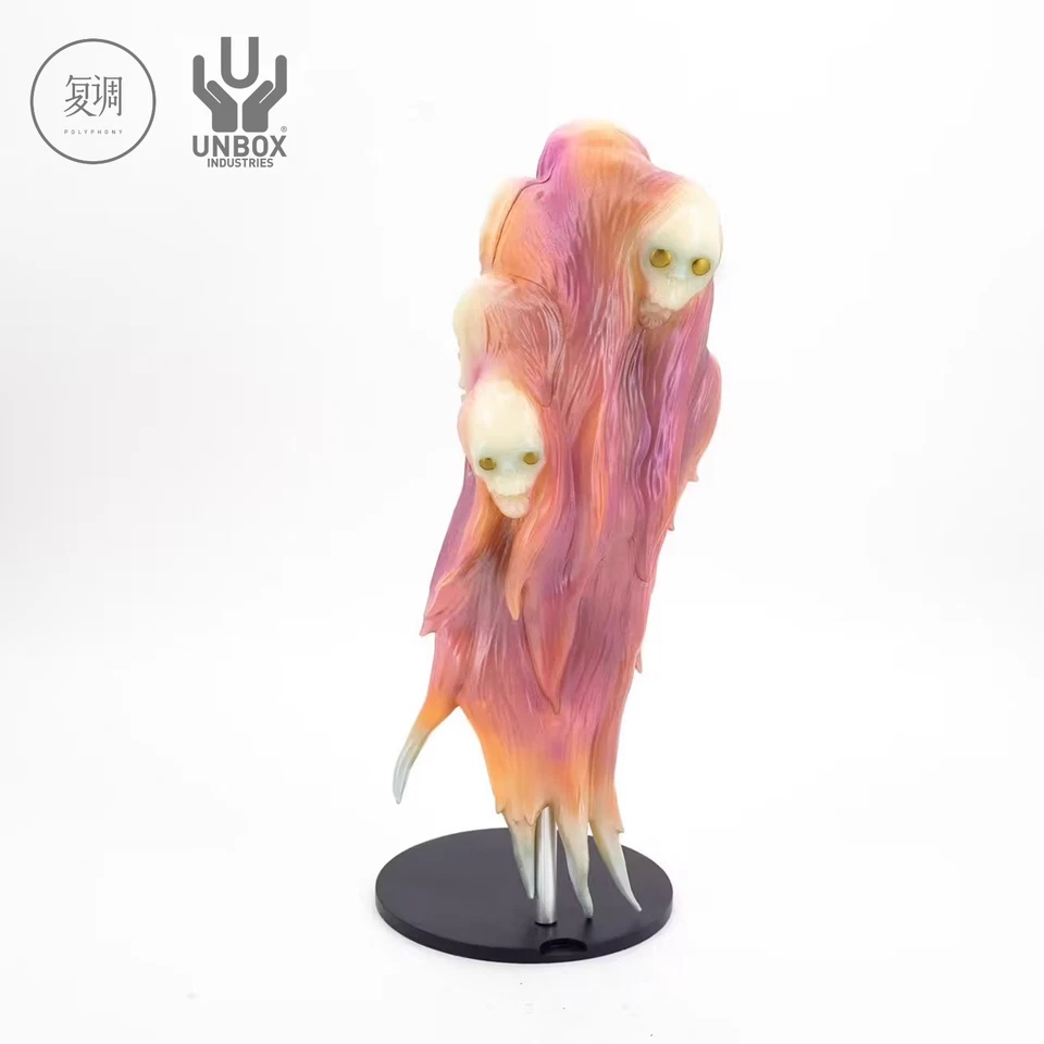 Figura de vinilo Sofubi H9,5 pulgadas The Many Headed Hag de John Kenn Pink Gid Ver sin caja Foto 2 de 4