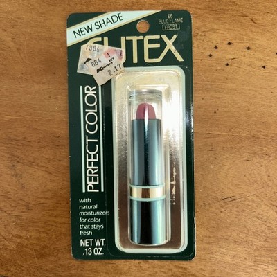 Vintage 1980s Cutex Lipstick 66 Blue Flame NOS Sealed