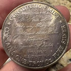 1974 USS Constitution Silver Round 1oz .999 Honest Value Never Fails. Toned