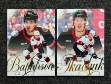 2025-26 UD Flair Hockey Drake Batherson Brady Tkachuk #91 #92 Ottawa Senators