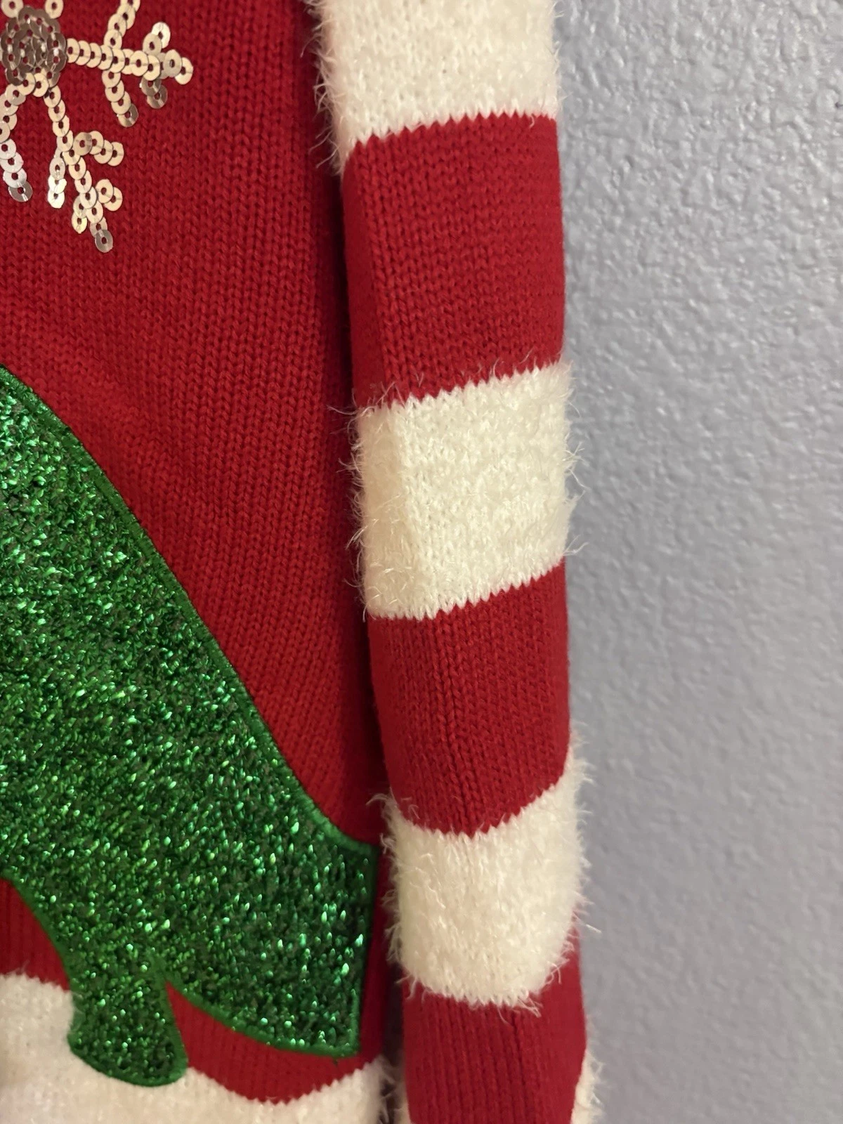 33 Degress Green Dinosaur Red Ugly Christmas Sweater Choice Size XL