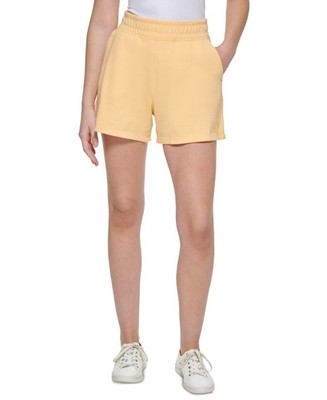 Calvin Klein Performance Women's MIDI Yellow Shorts L NEW $44  PF2S8686