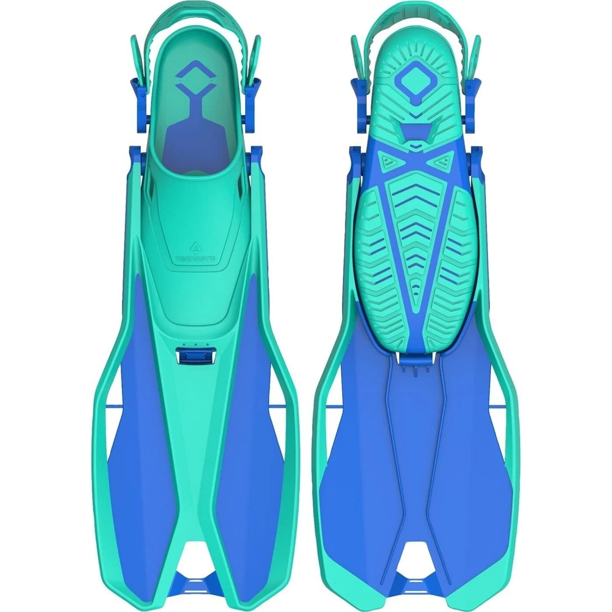 TECNOPRO F6 CTravel Schnorchel Flosse Schwimmflossen Taucherflossen Türkis 39-41